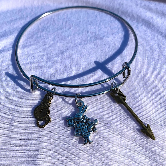 Handmade Jewelry - Brand New! Handmade! Adjustable Charm Bangle Bracelet!